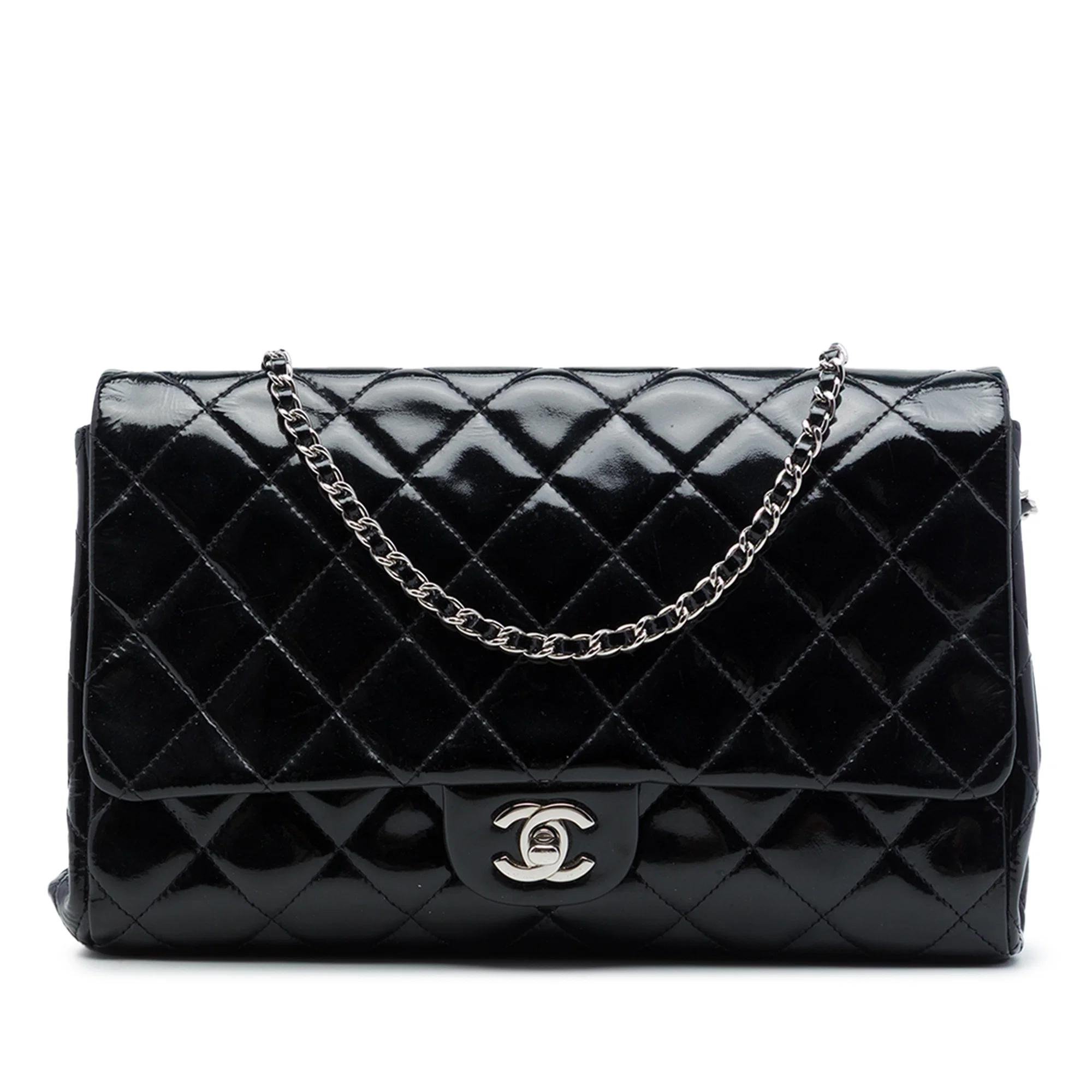 Patent leather handbag