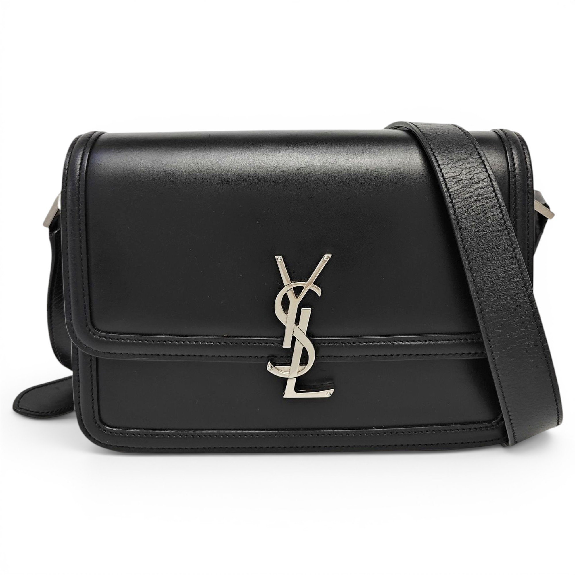 Solférino leather handbag