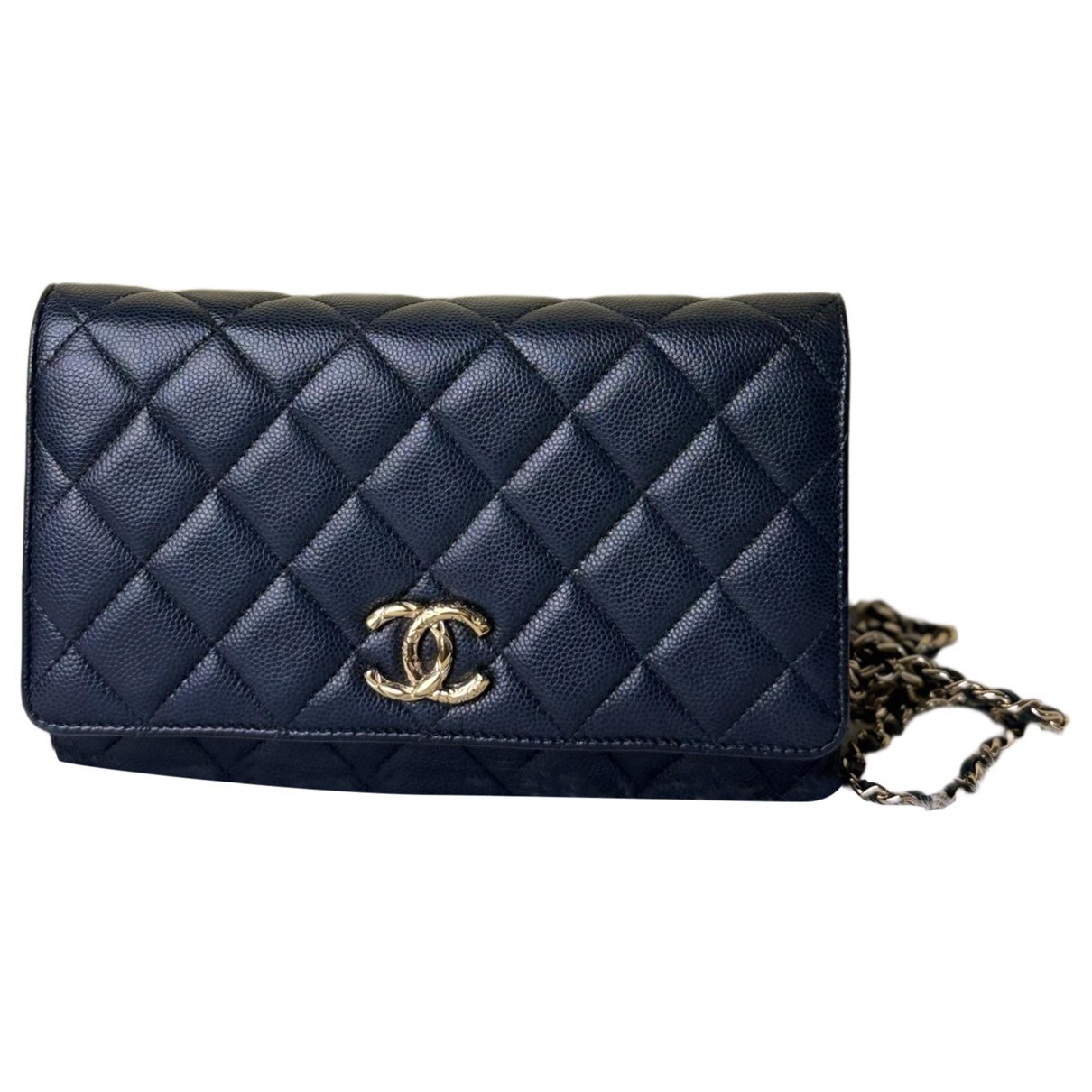 Wallet On Chain leather crossbody bag