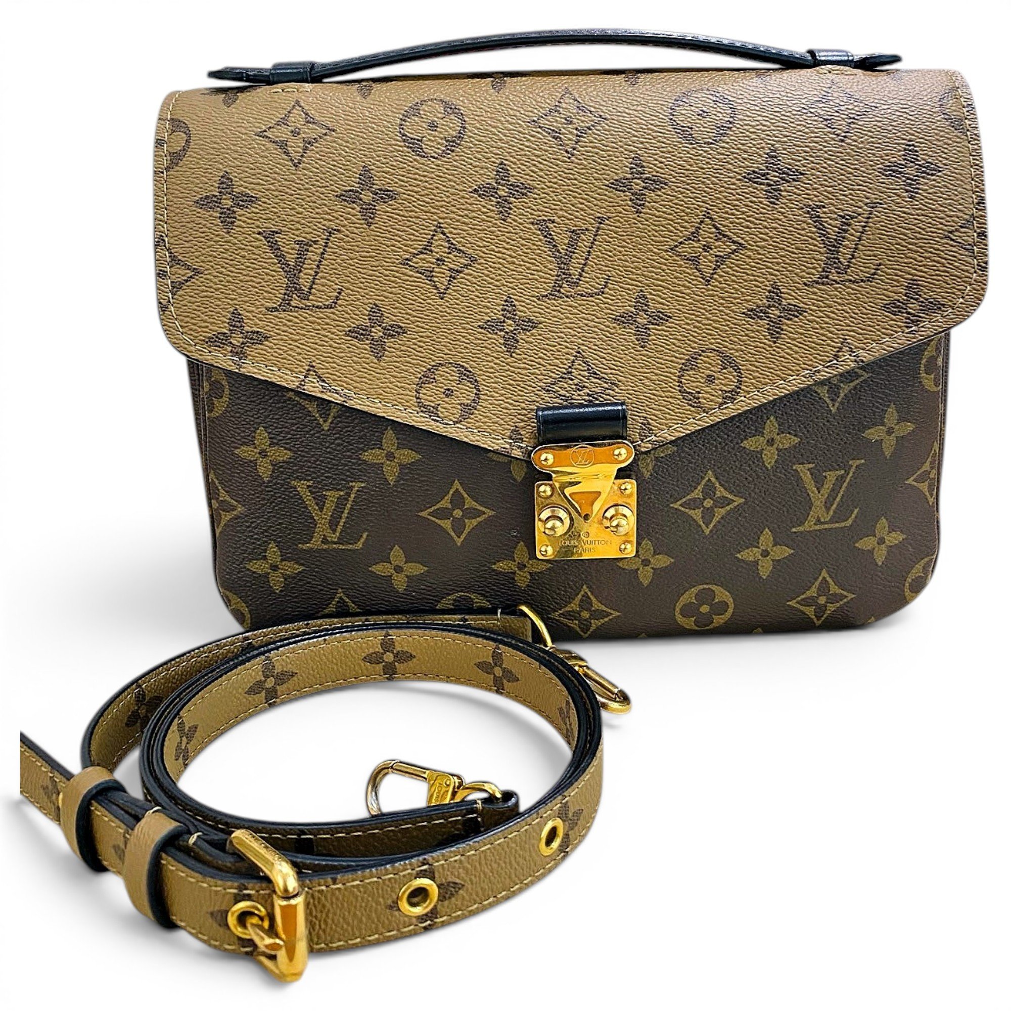Biface leather handbag
