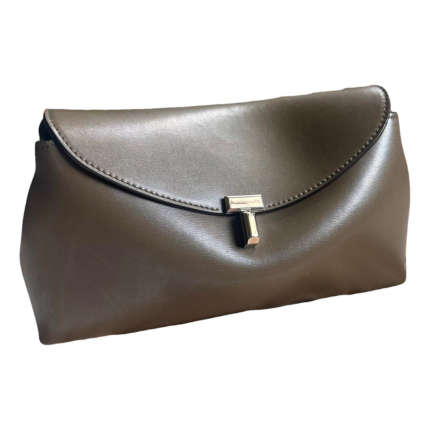 Leather clutch bag