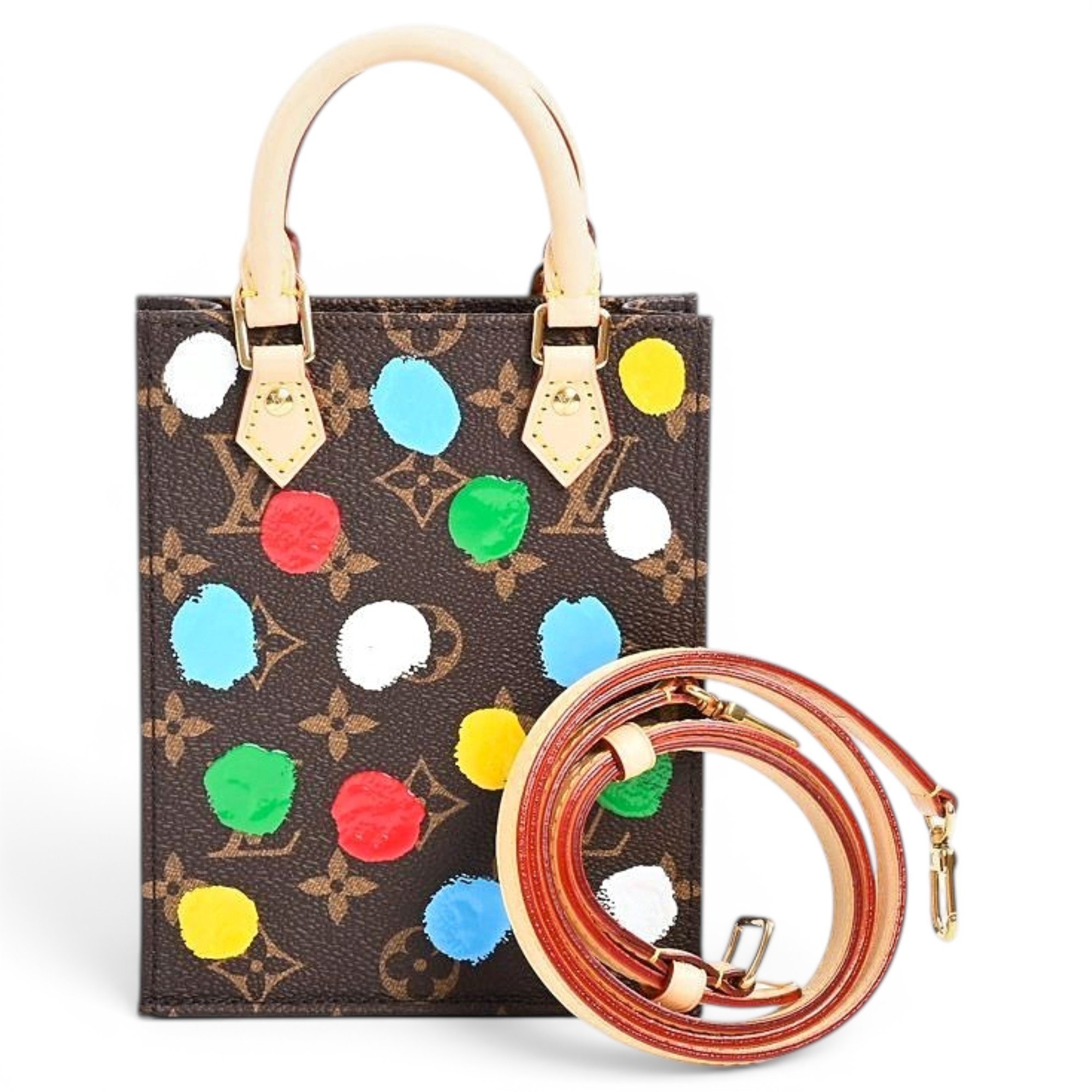 Plat leather handbag