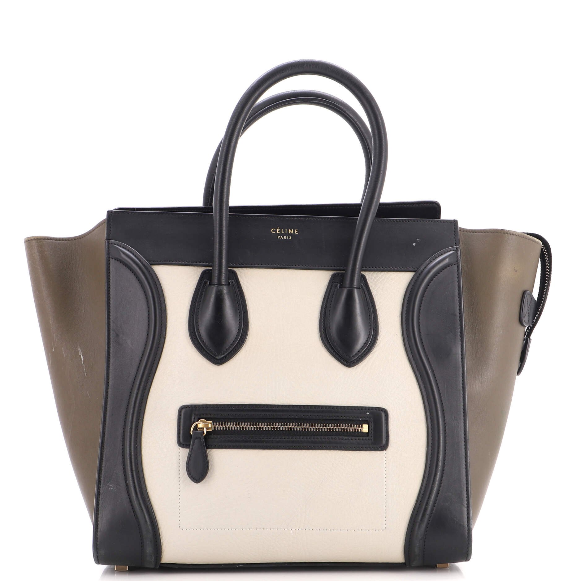 Celine Tricolor Luggage Bag Leather Mini