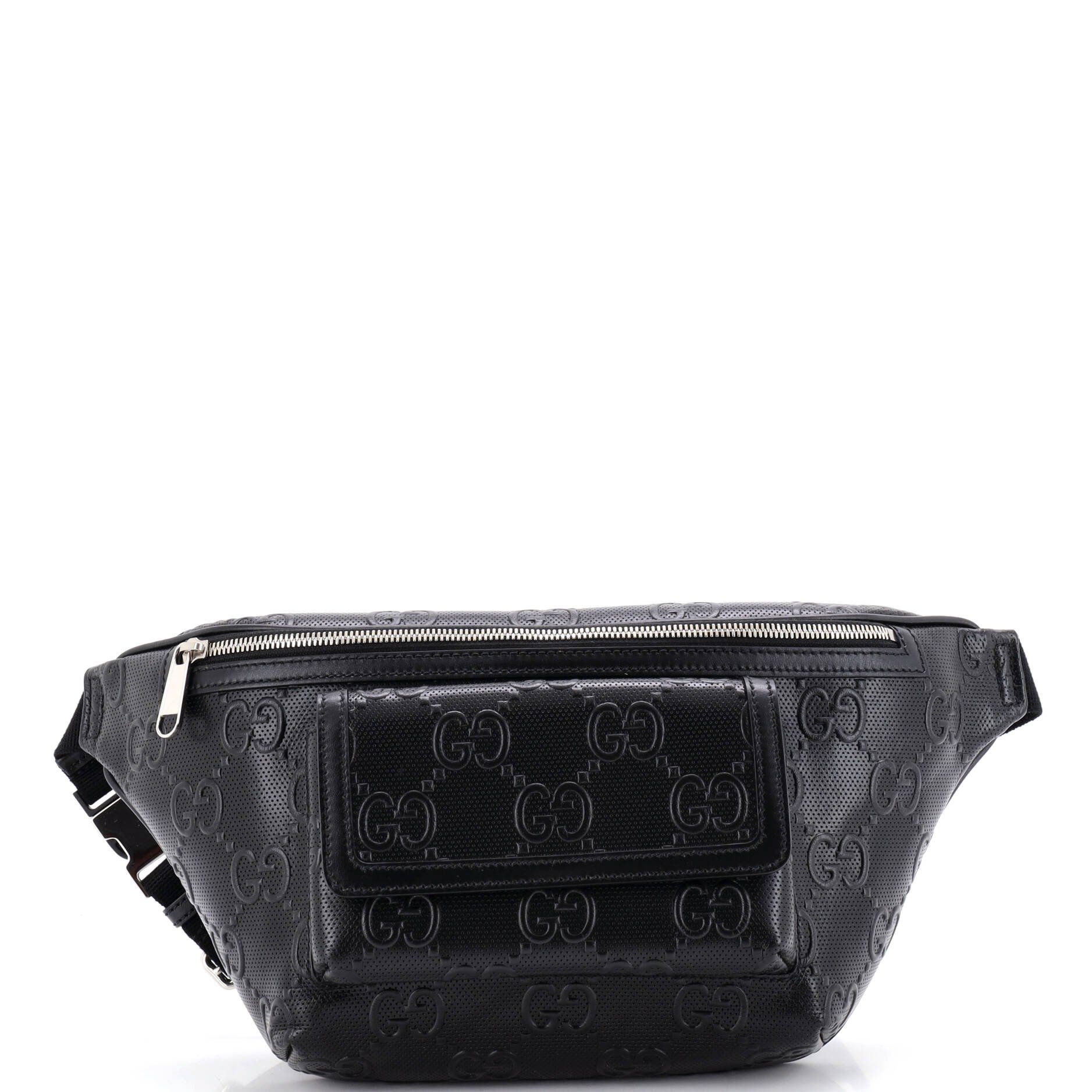 Front Pocket Belt Bag GG Embossed Perforated Leather