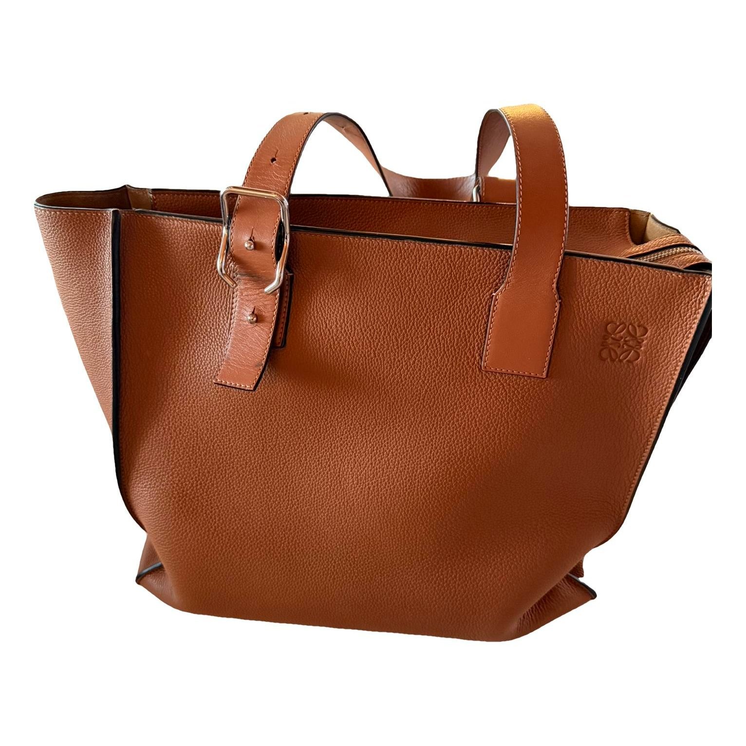 Buckle Tote leather handbag