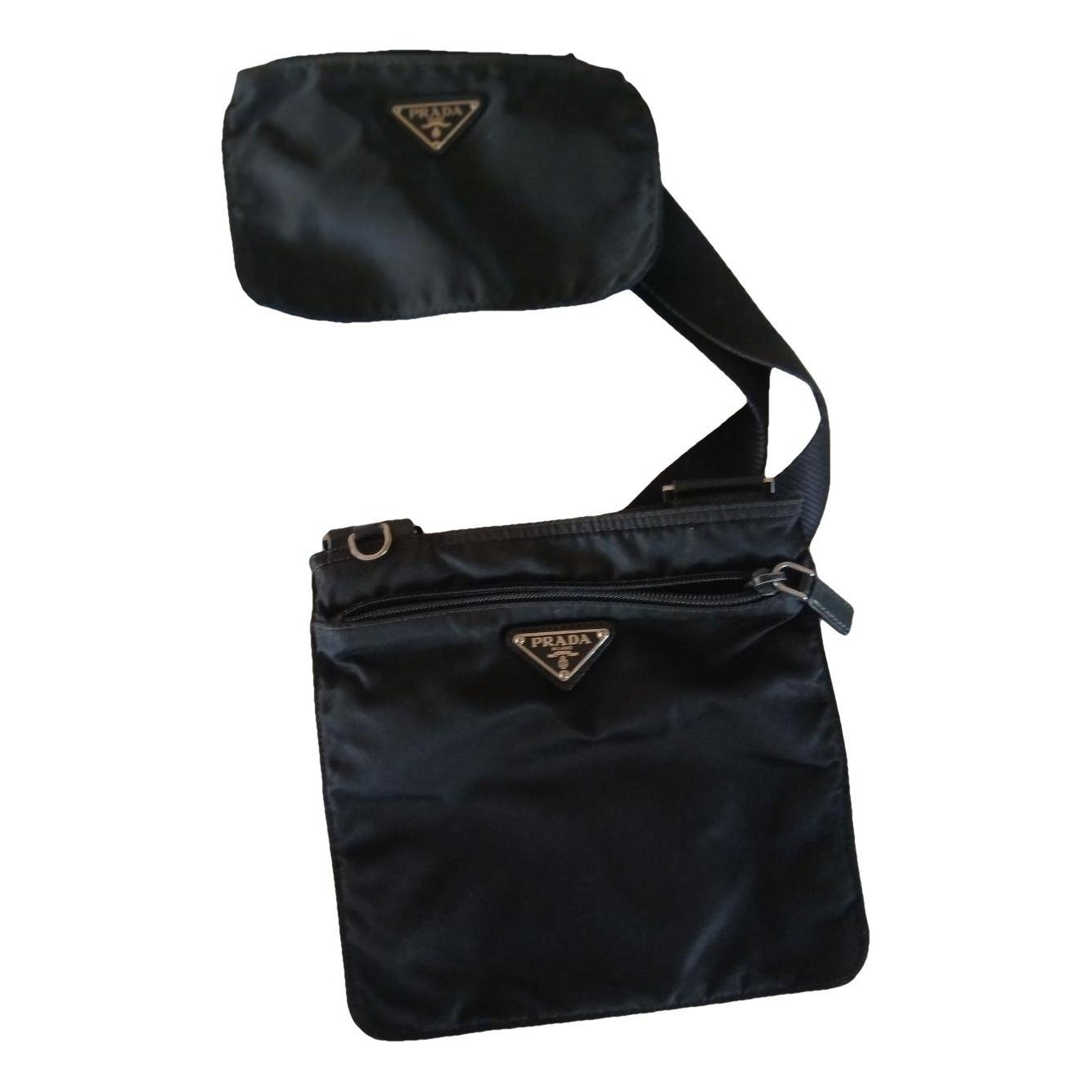Prada Re-Edition 2000 Double Zip cloth mini bag