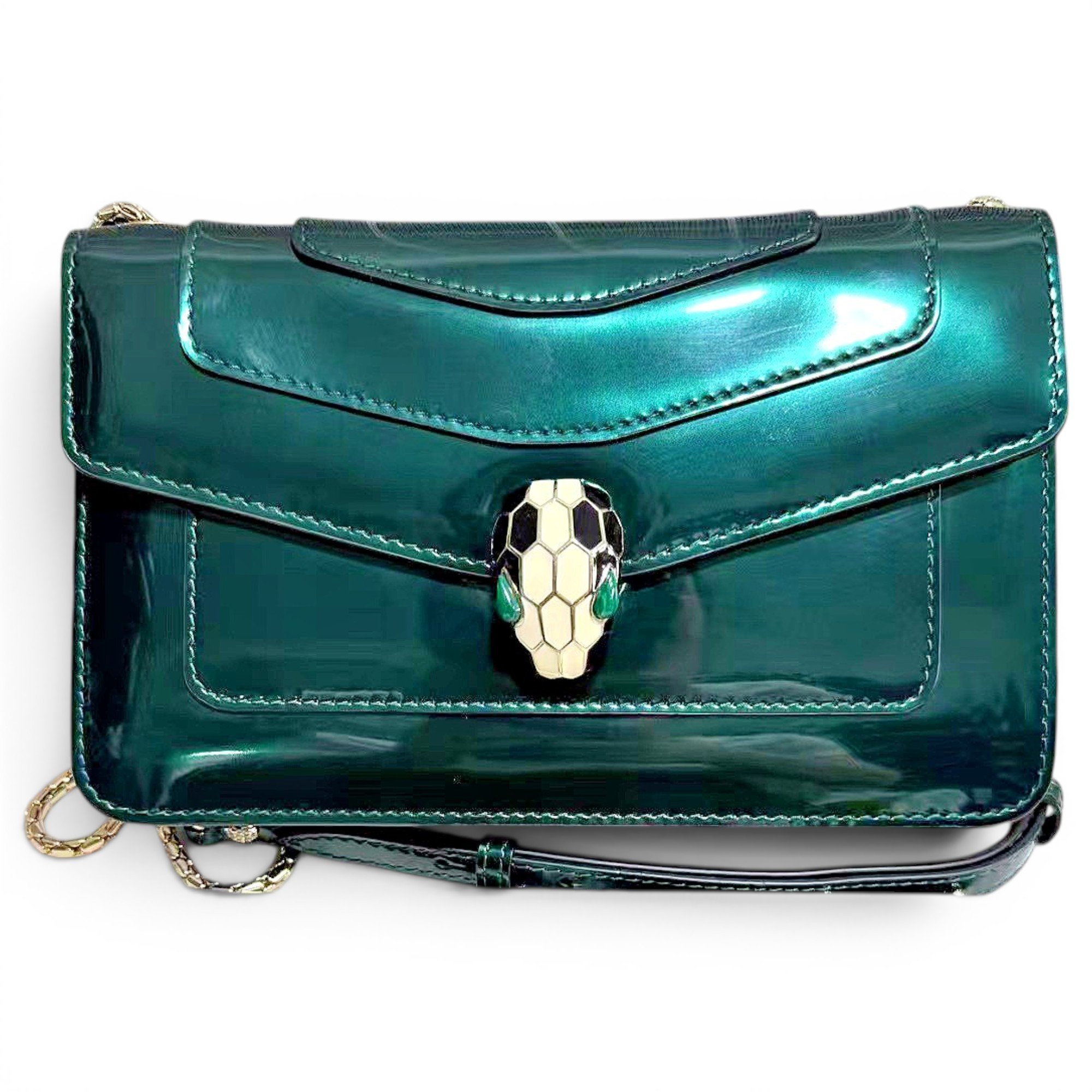 Serpenti leather handbag