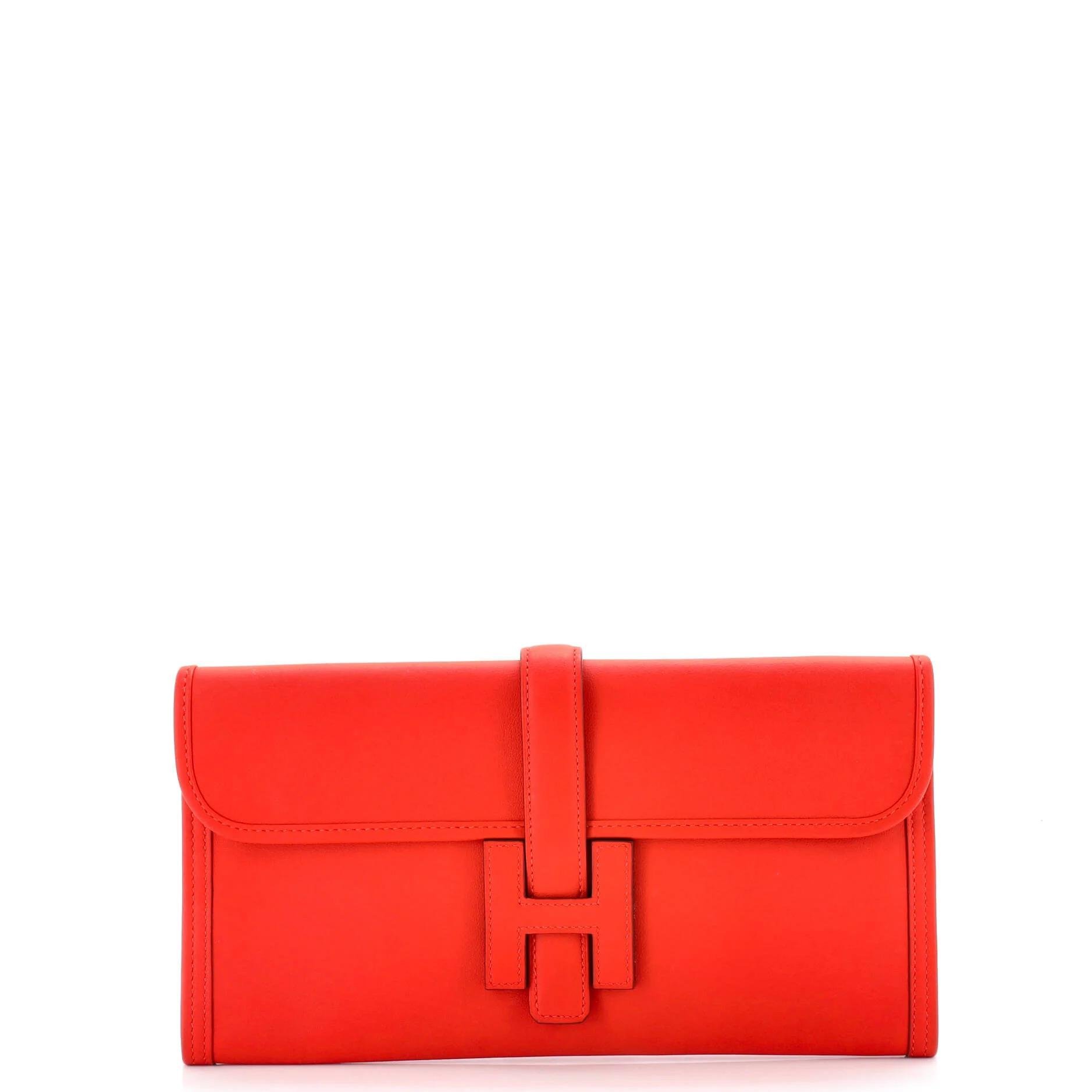 Hermes Jige Elan 29 Handbag Orange Swift Leather 2015