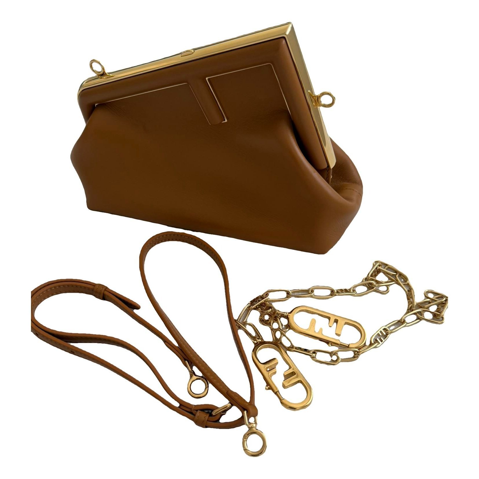 First leather handbag