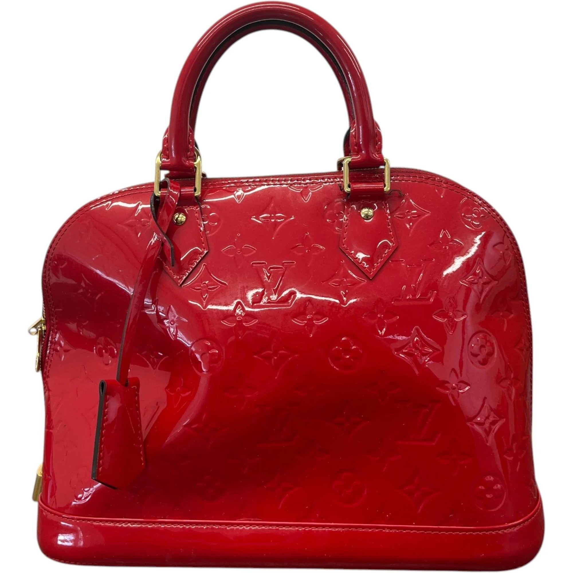 Patent leather handbag