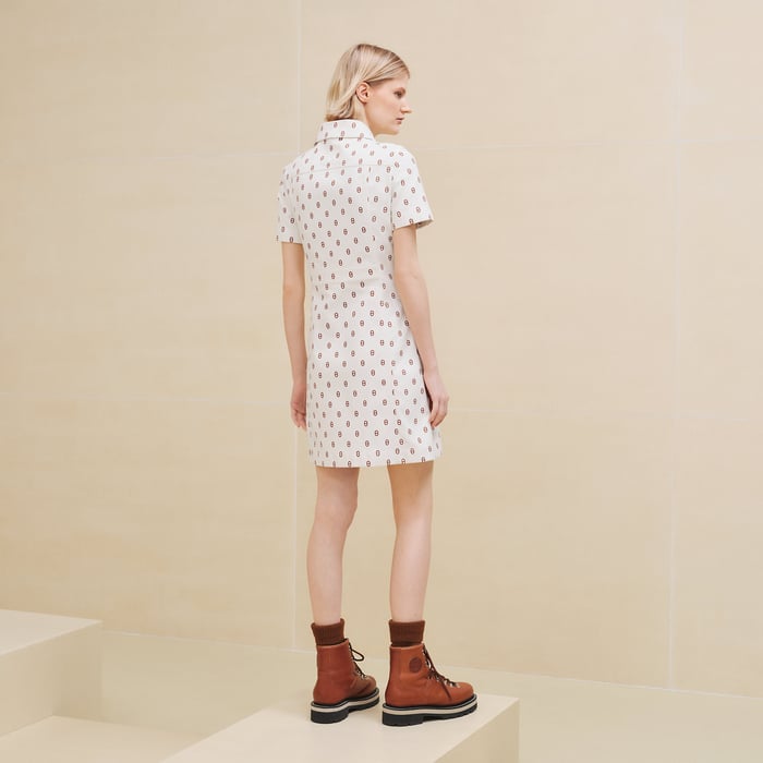 Marron Fauve "Chaine d'Ancre" Denim Dress