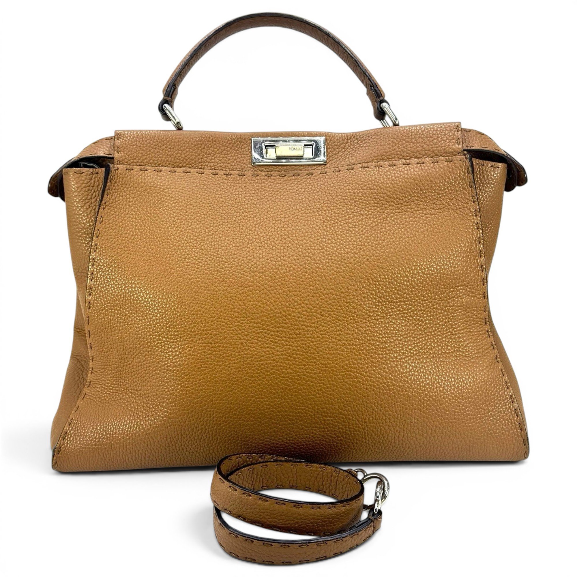 Peekaboo leather handbag