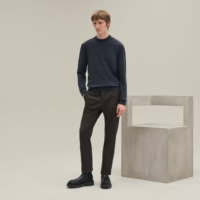 Ardoise Cashmere "Maillon Chaine d'Ancre" Crewneck Sweater