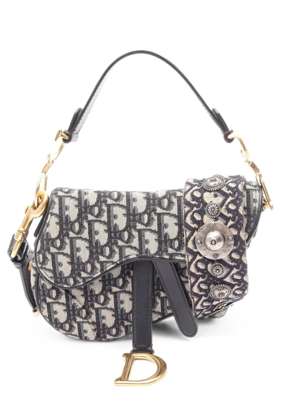 2010s Oblique jacquard Saddle shoulder bag 