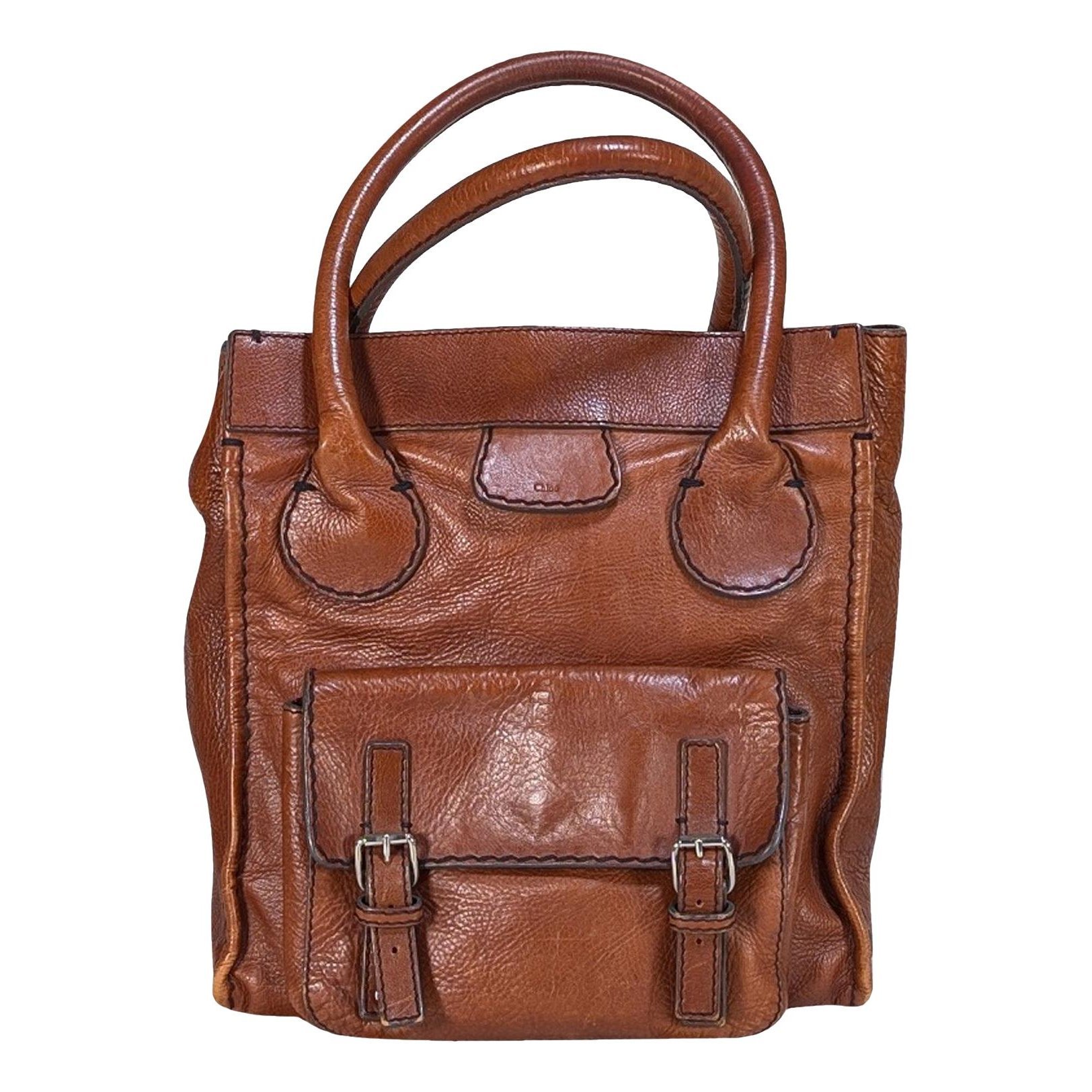 Leather travel bag
