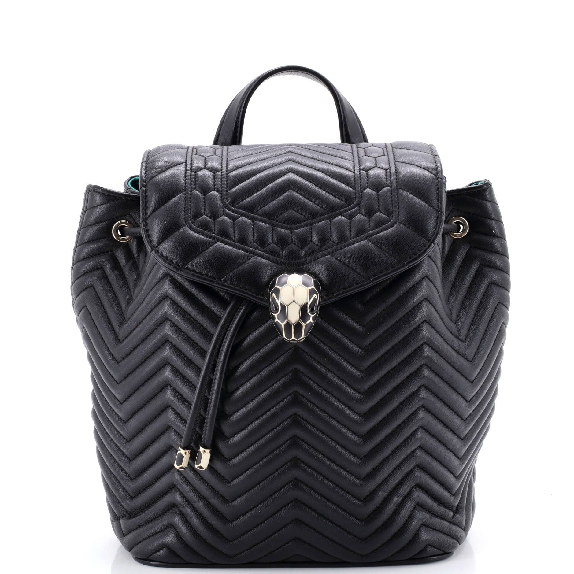 Bvlgari Serpenti Forever Backpack Quilted Leather Medium