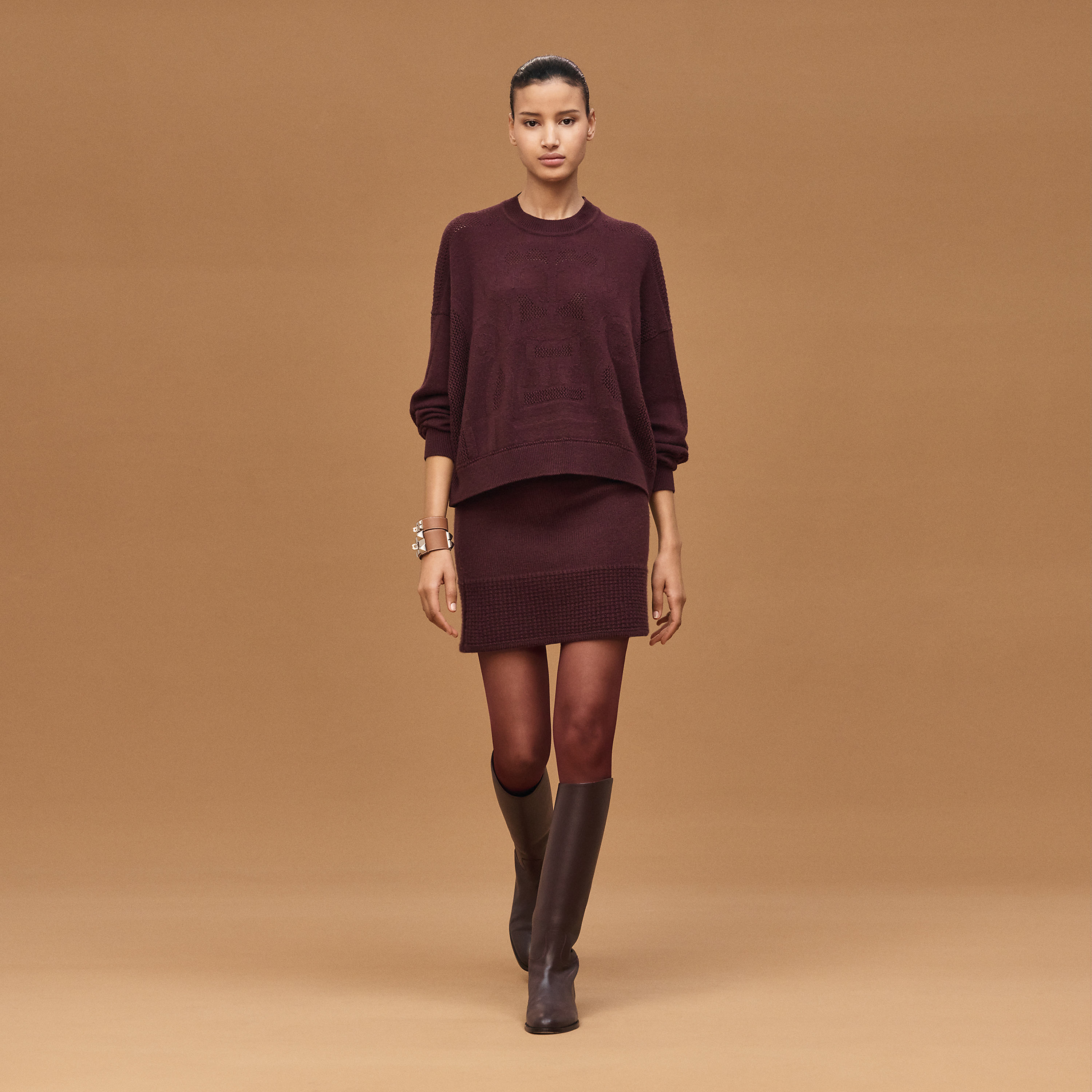 Cashmere "L'Enseigne du Sellier" long-sleeve sweater