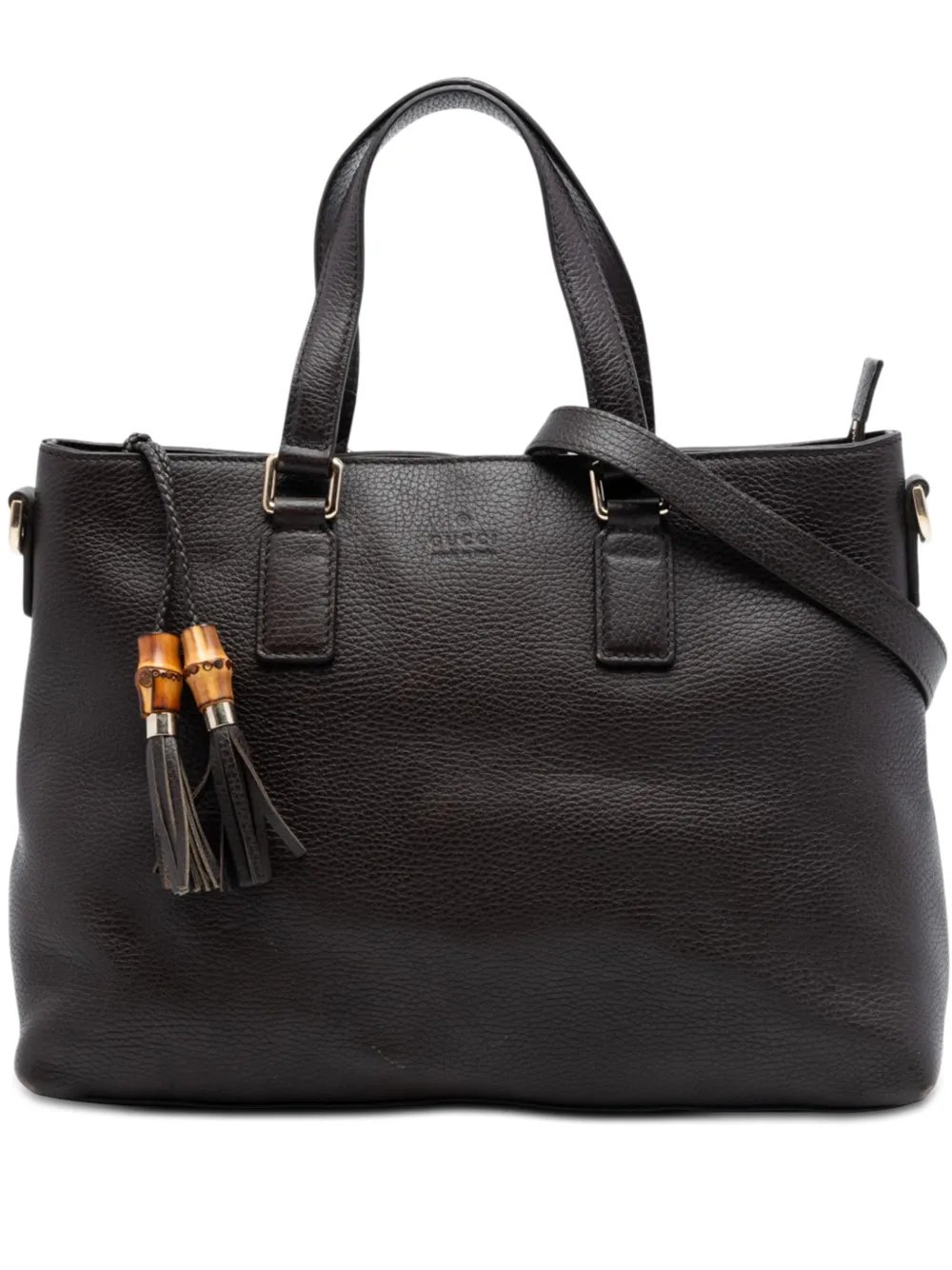 2016-2026 Leather Bamboo Tassel satchel