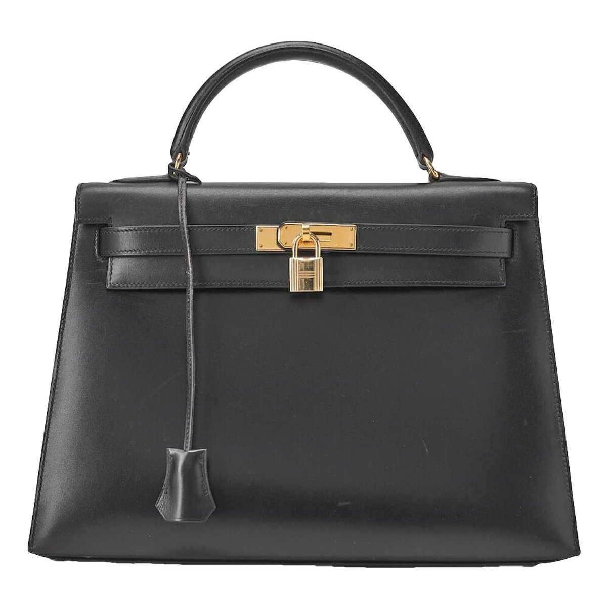 Hermes Kelly 32 Handbag Black