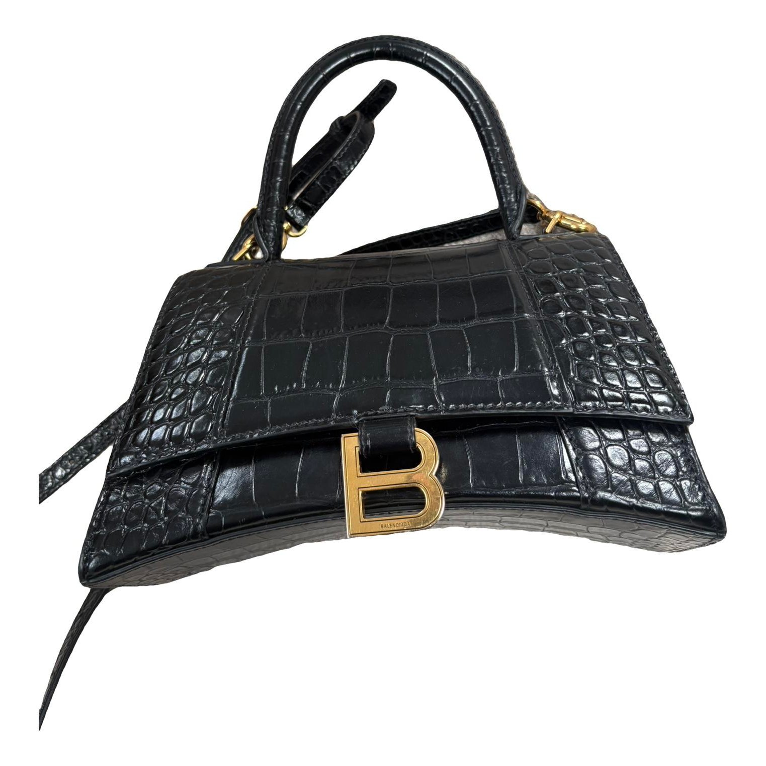 Hourglass leather bag