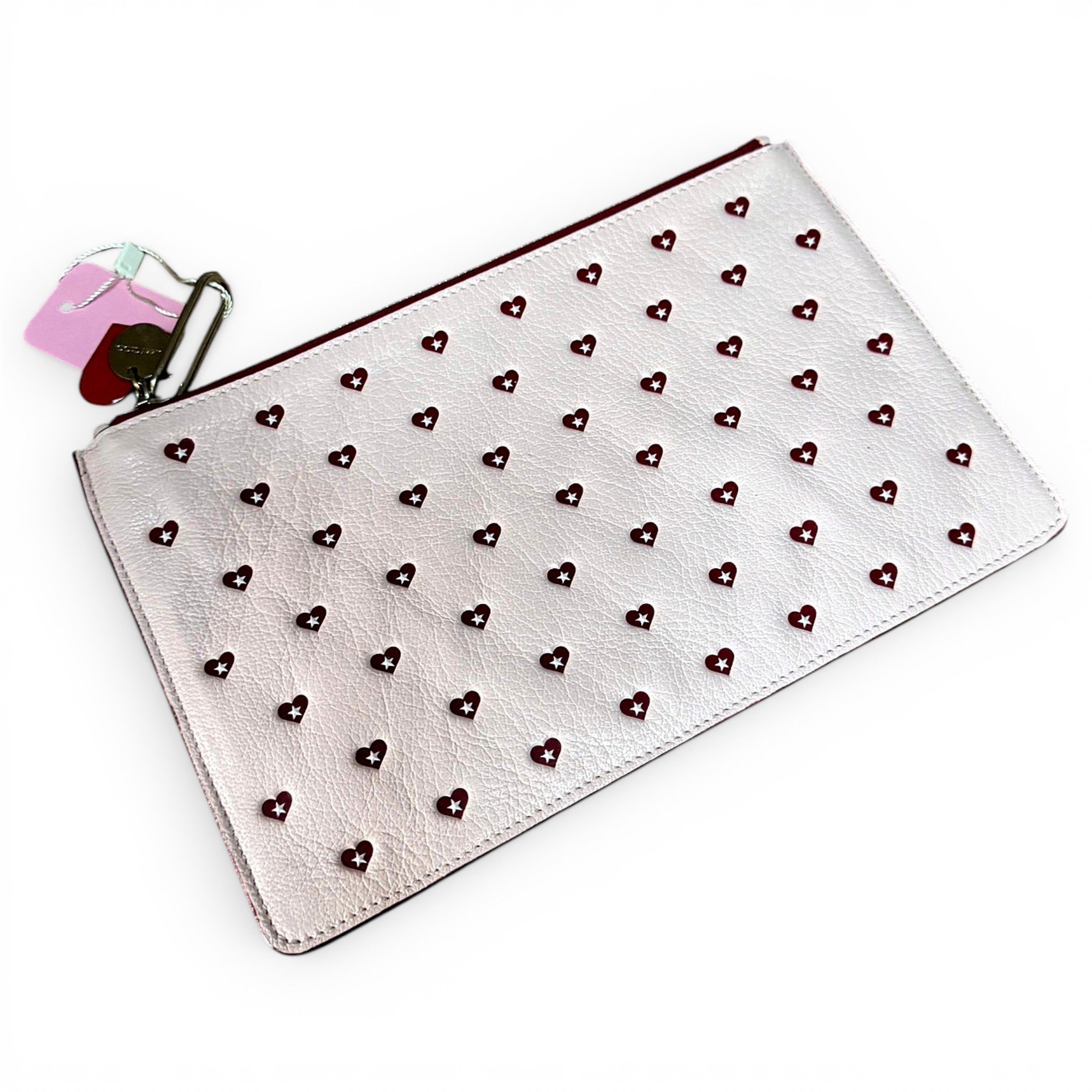 Leather clutch bag