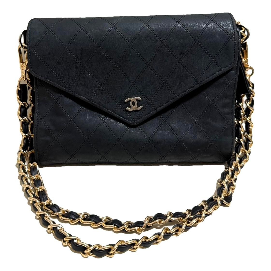 Leather clutch bag