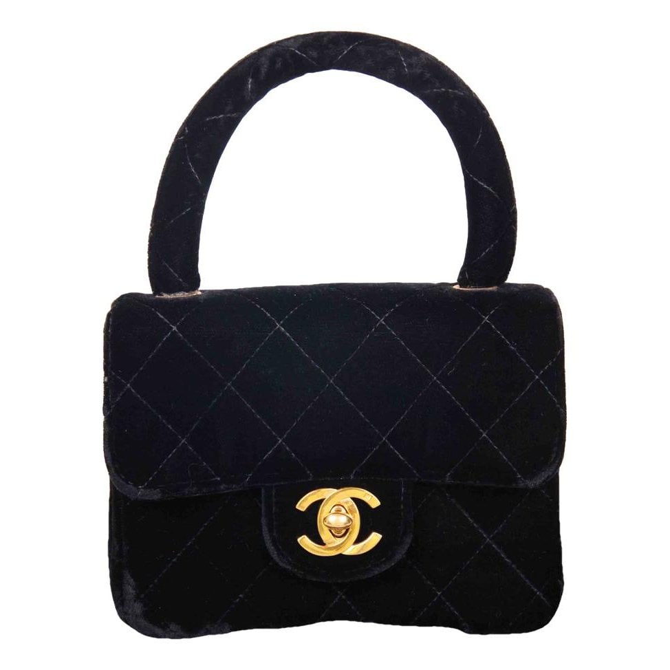 Velvet clutch bag