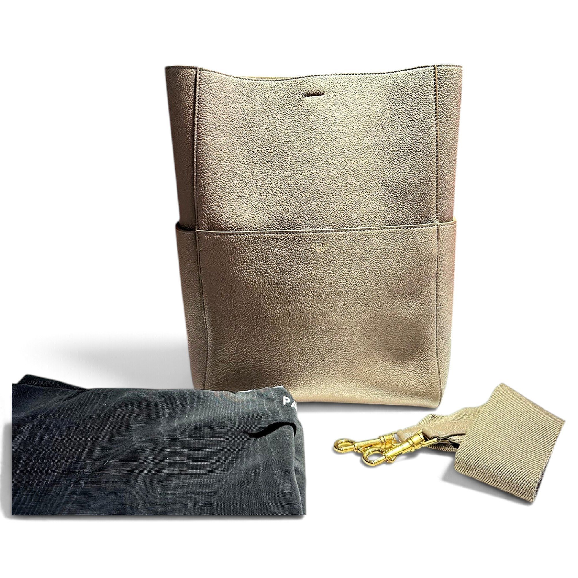 Seau Sangle leather handbag