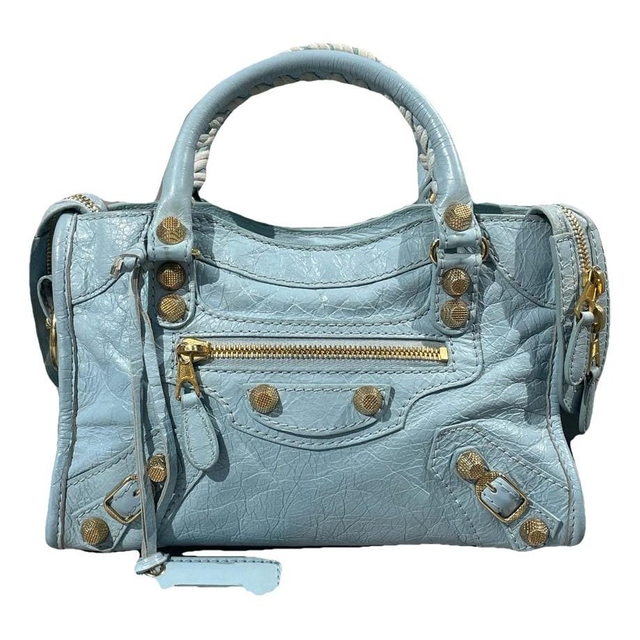 City leather handbag