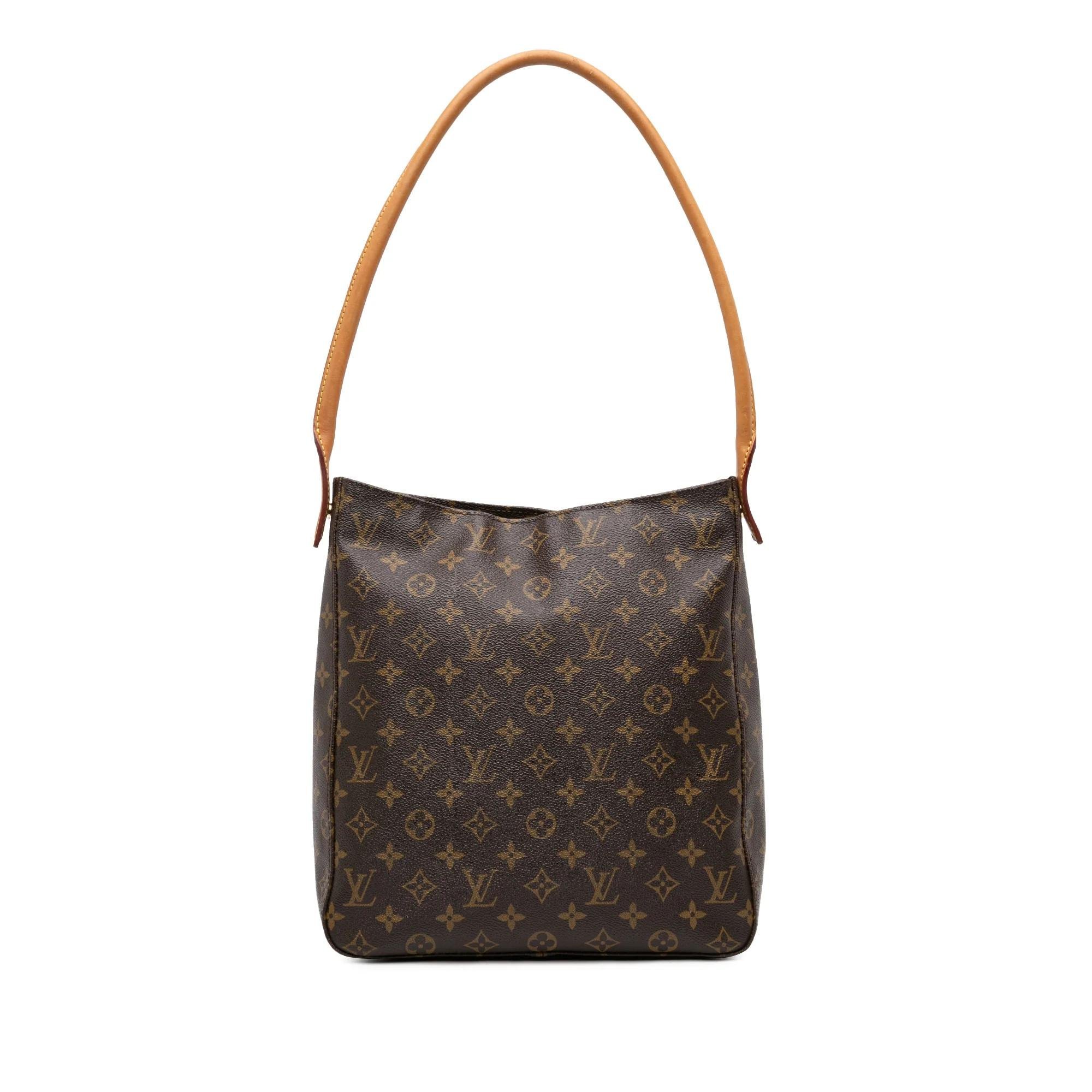 Looping leather handbag