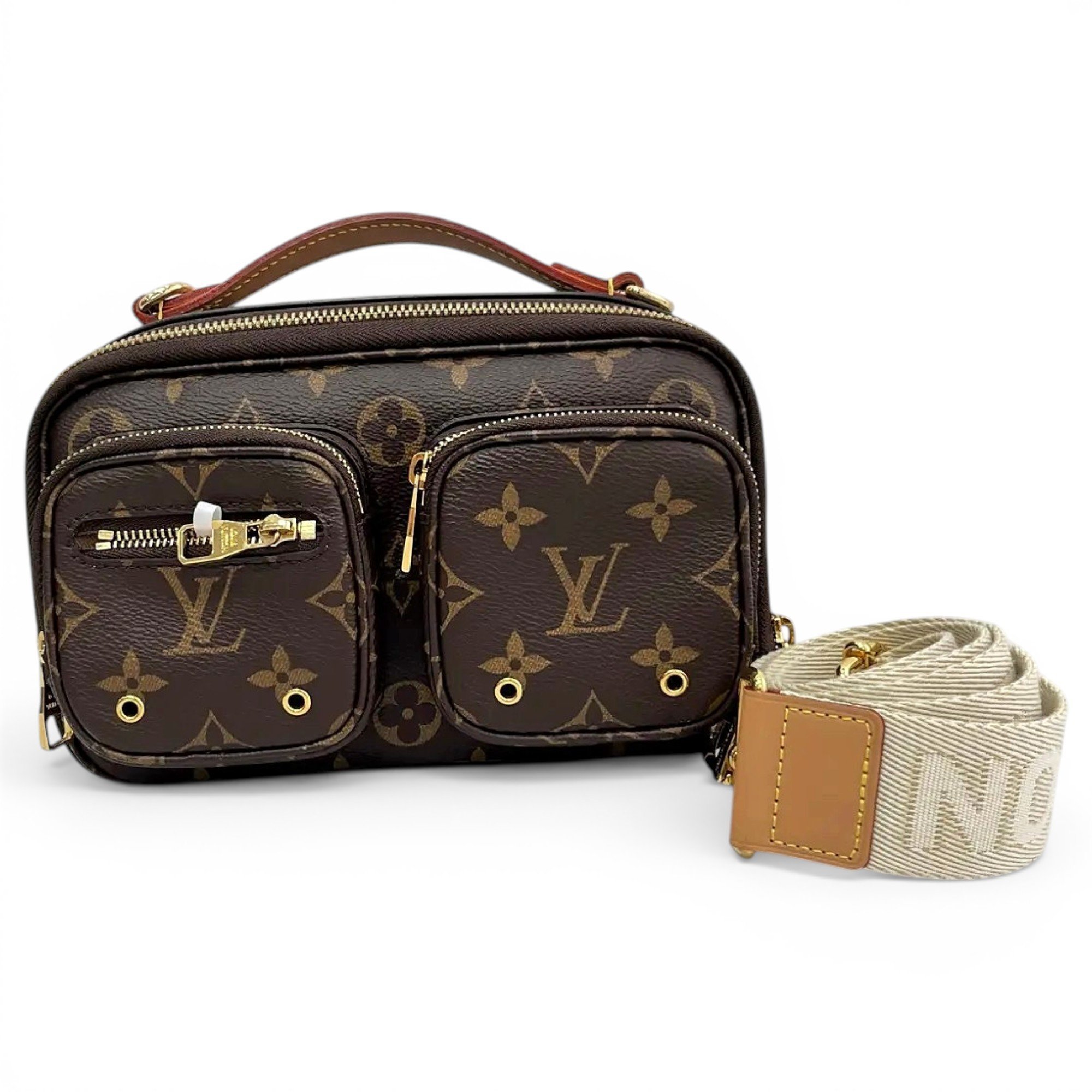 Croisé Utility vinyl crossbody bag