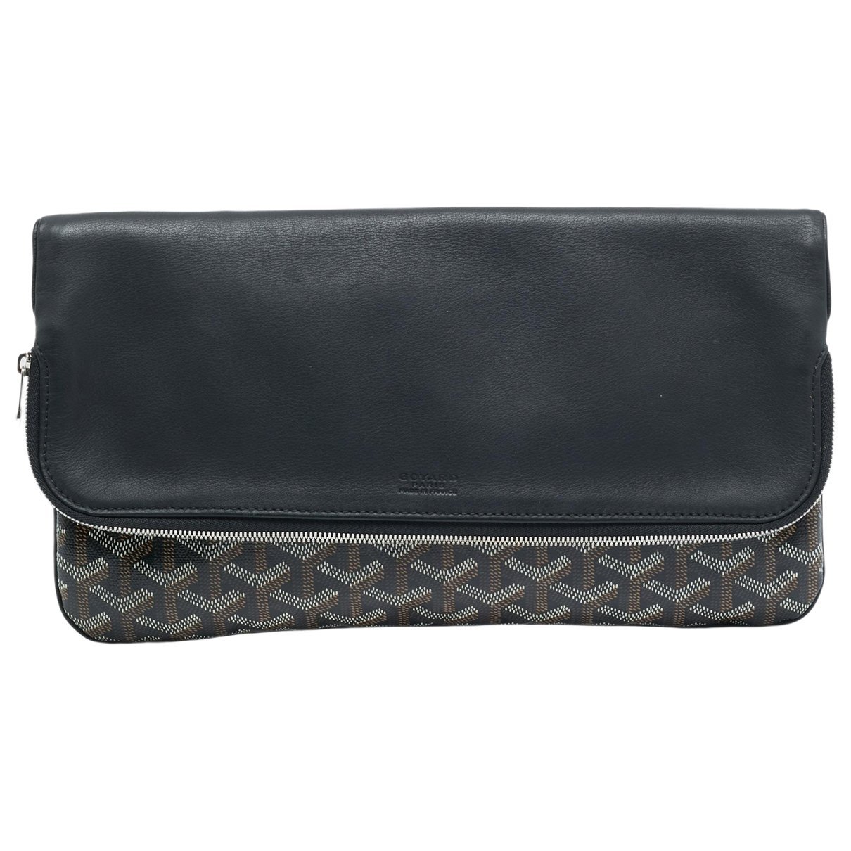 Leather clutch bag