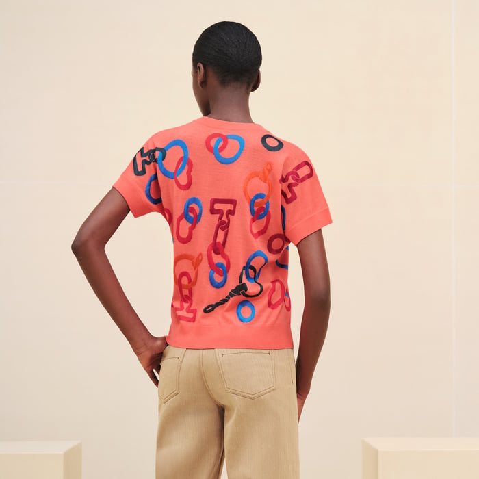 Rose Baie "Effet Kaleidoscope" Short-sleeve Sweater