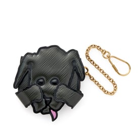 Louis Vuitton Grey and Black Epi Leather Catogram Dog Cardholder Gold Hardware, 2018