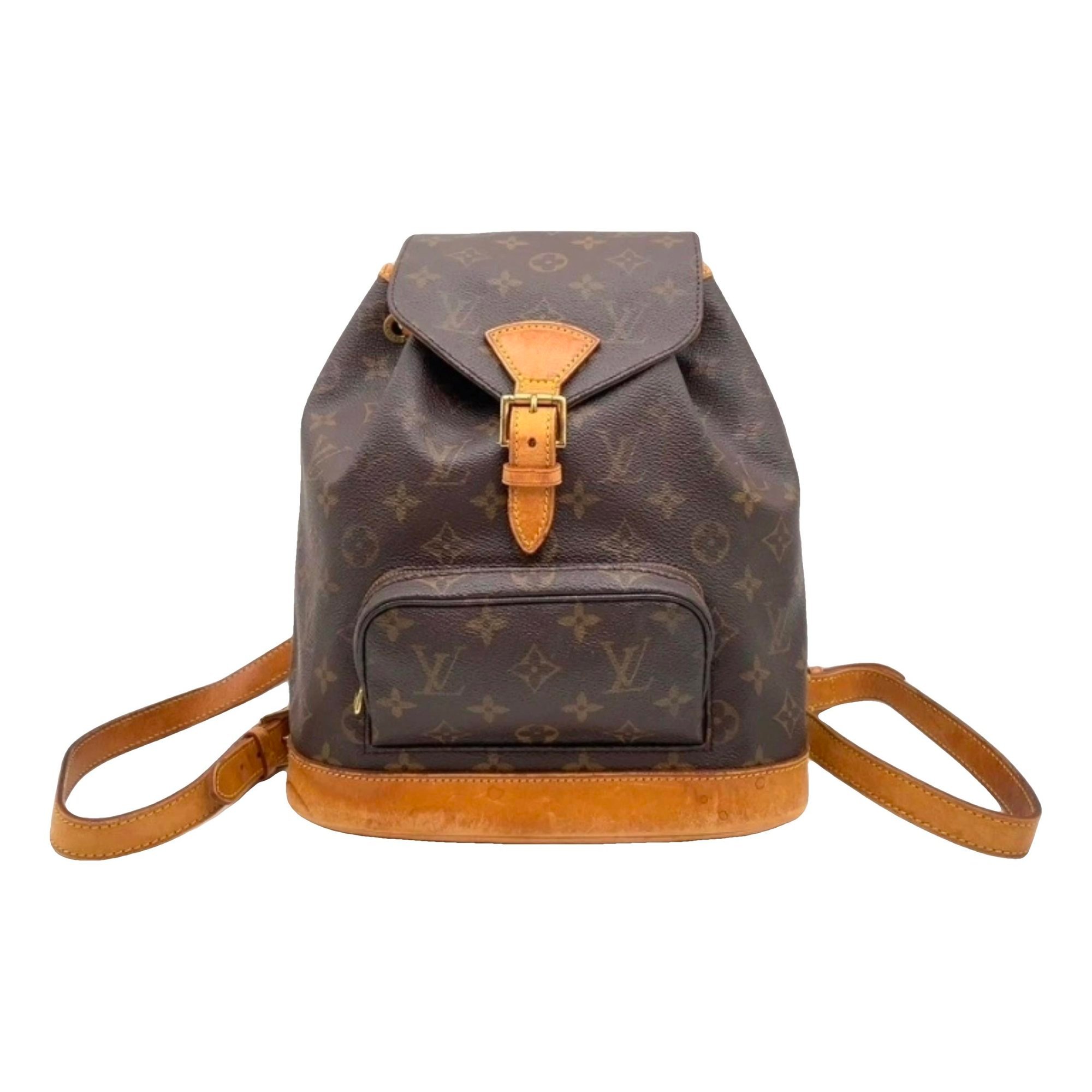 Montsouris Vintage leather backpack