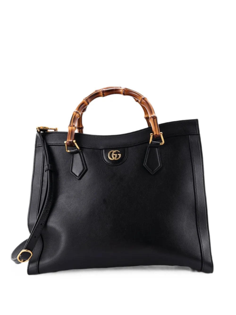 Diana NM Bamboo Handle Leather Medium tote bag