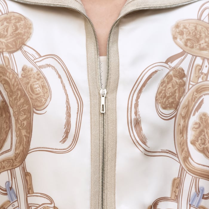Blanc Nacre "Brides De Gala" Short Zipped Jacket
