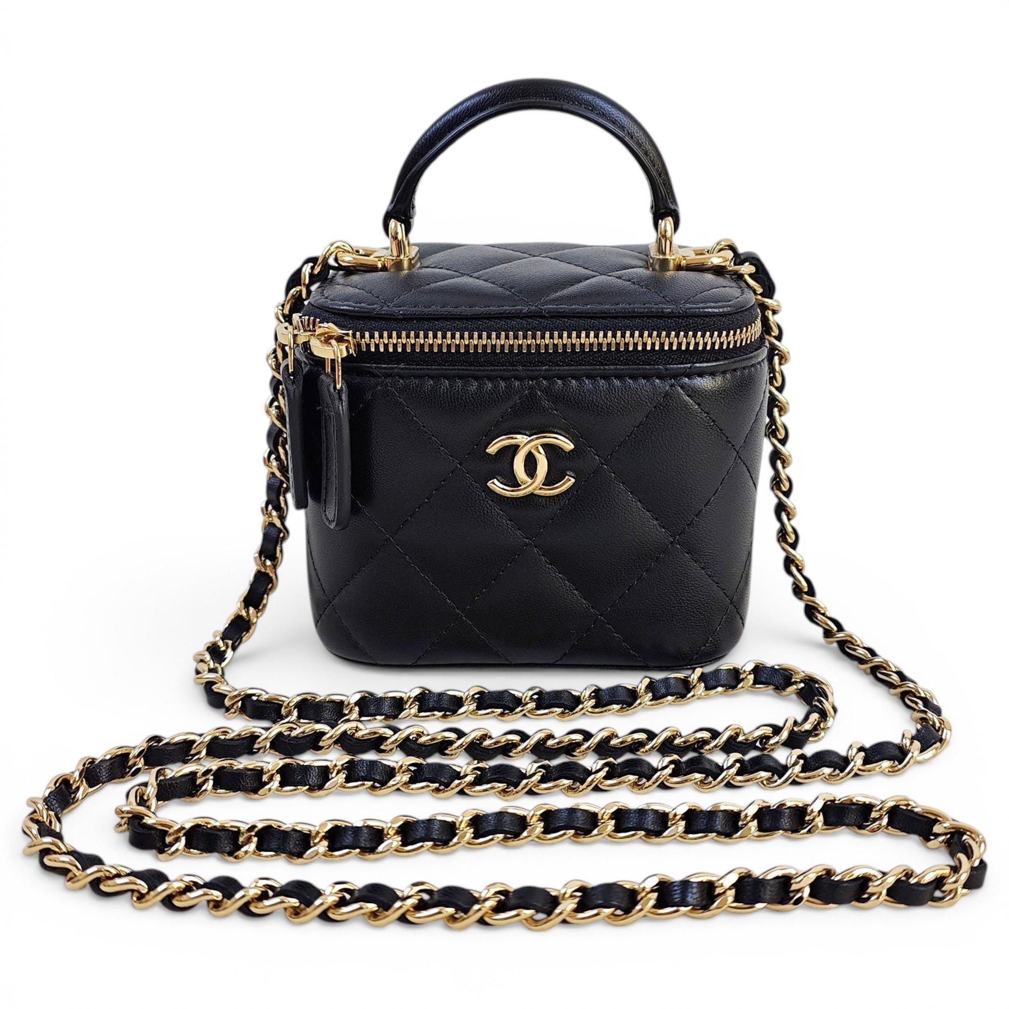 Trendy CC Vanity leather handbag