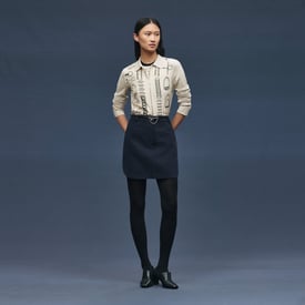 "Cahier du Colporteur" zipped twillaine cardigan