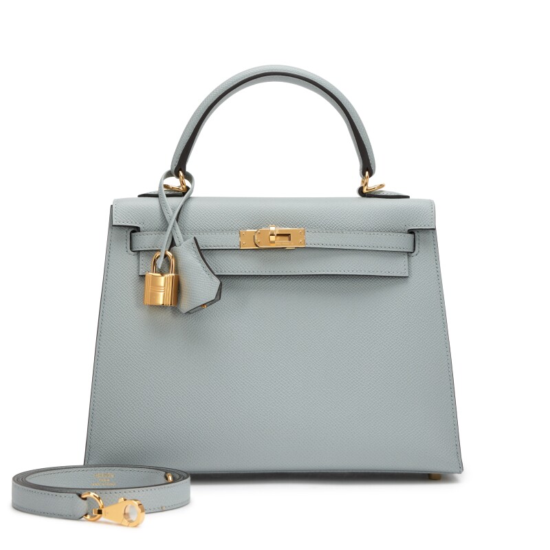Hermes Bleu Glacier Epsom Sellier Kelly 25 Gold Hardware, 2024