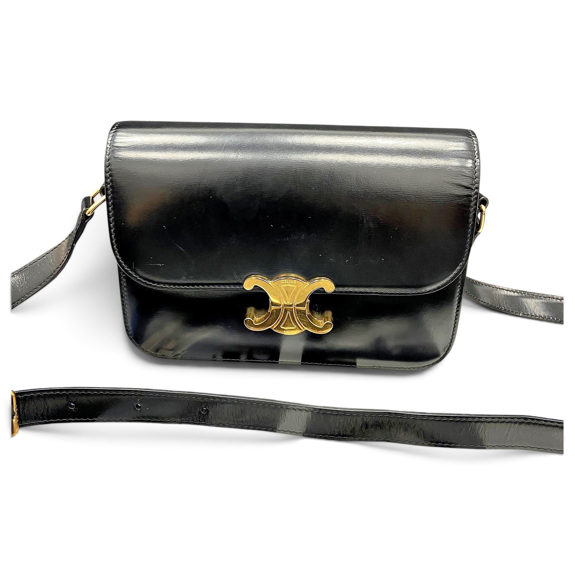 Triomphe leather handbag