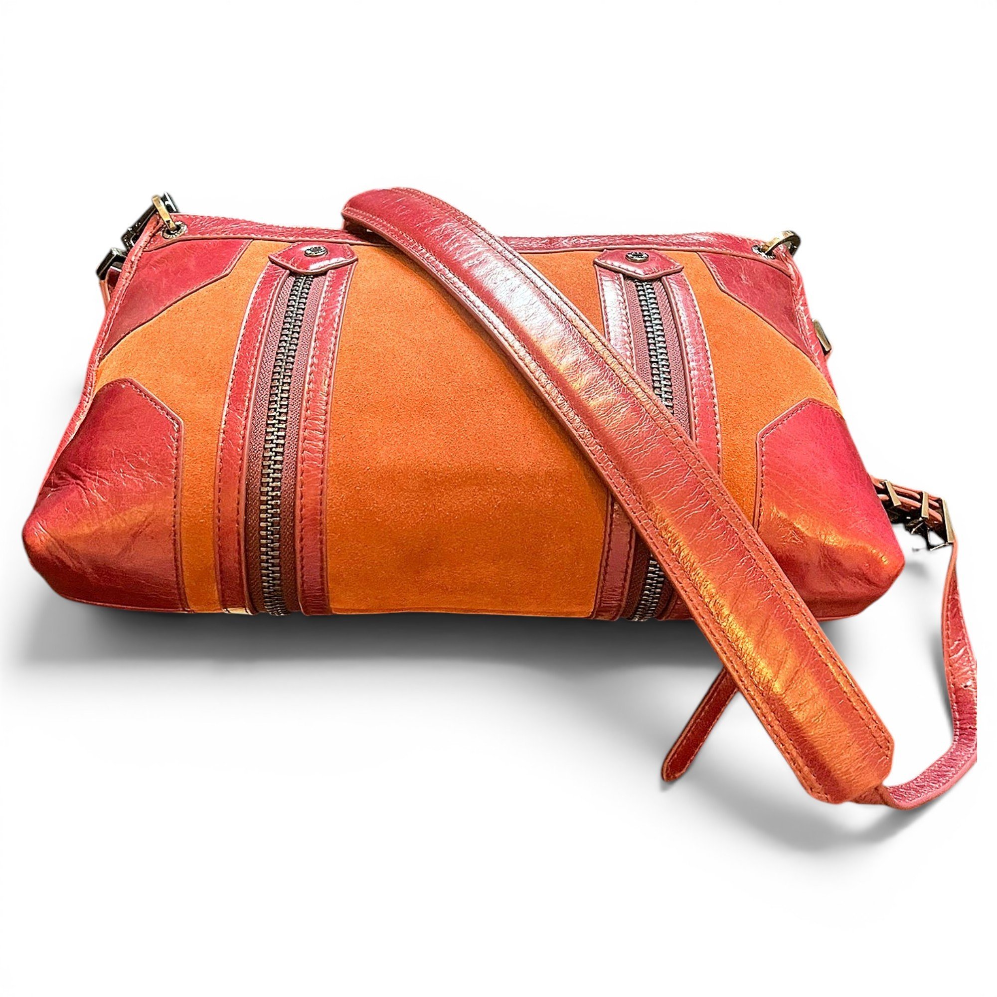 Rock leather clutch bag