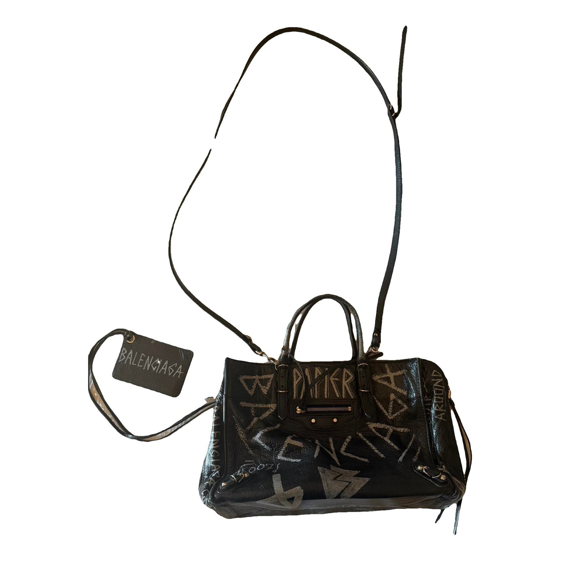 Papier leather crossbody bag