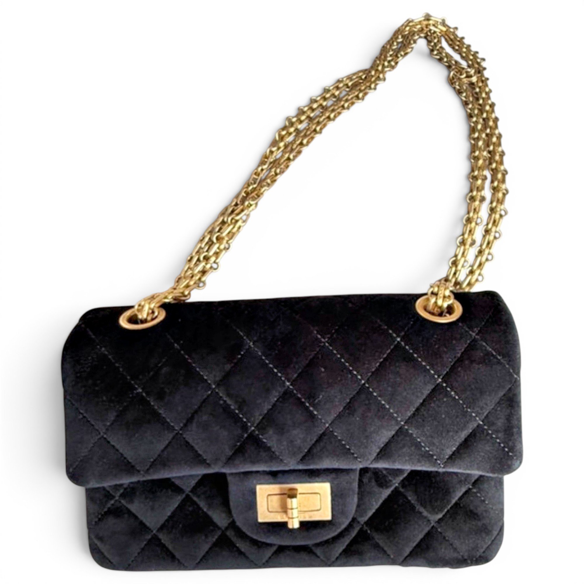 2.55 velvet handbag