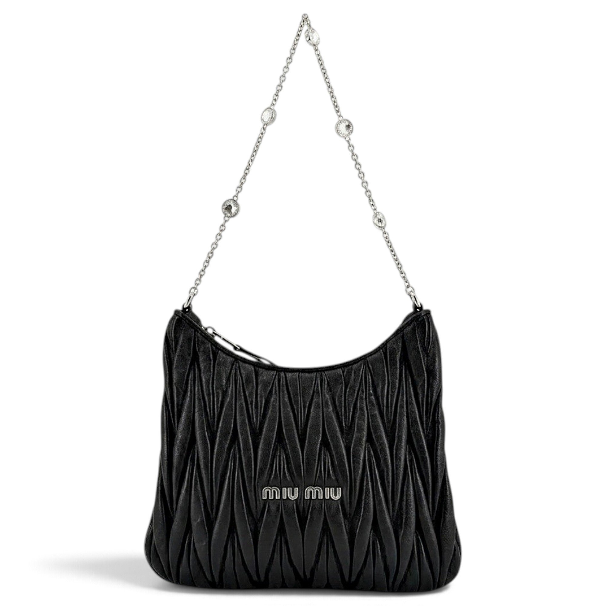 Matelassé leather crossbody bag