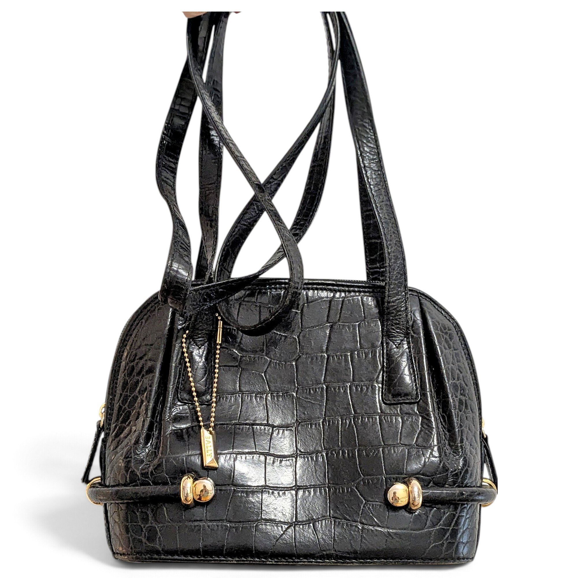 Leather bowling bag