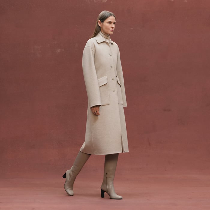 Beige Naturel Equestrian Long Jacket