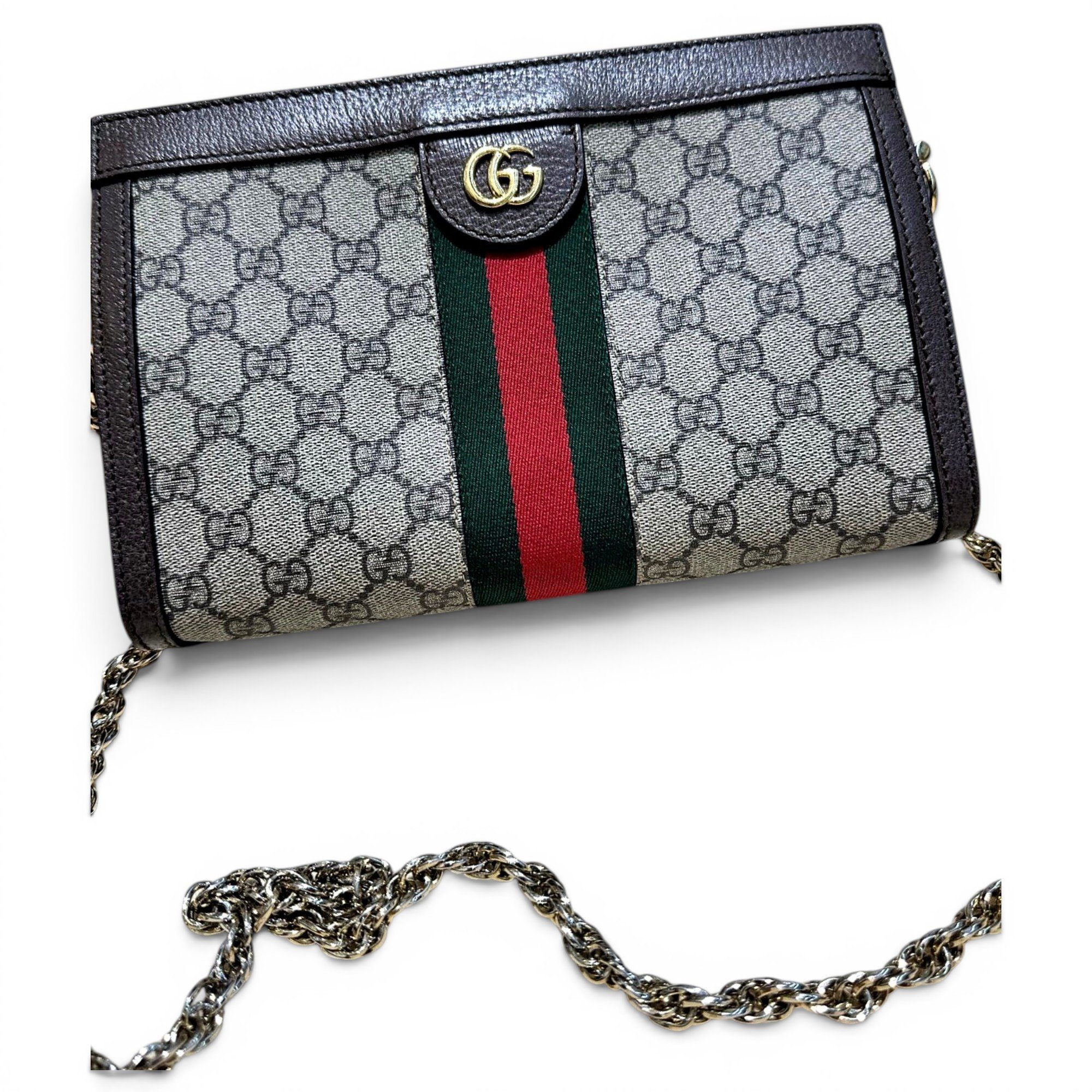 Ophidia Chain leather handbag