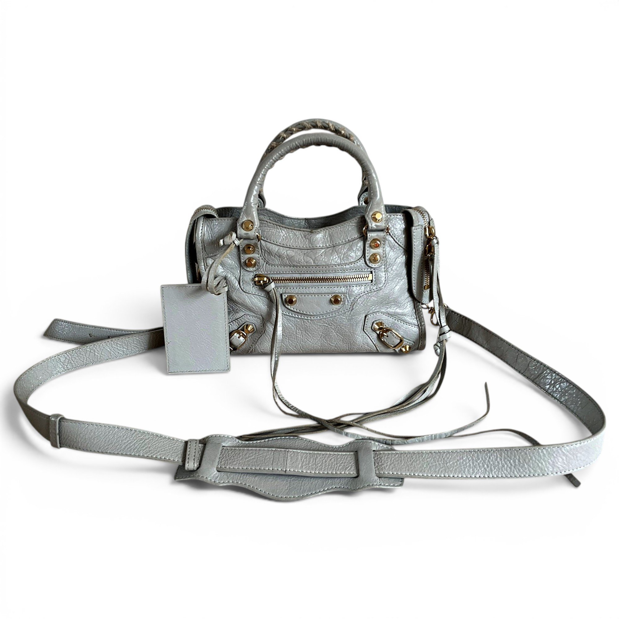 City leather handbag
