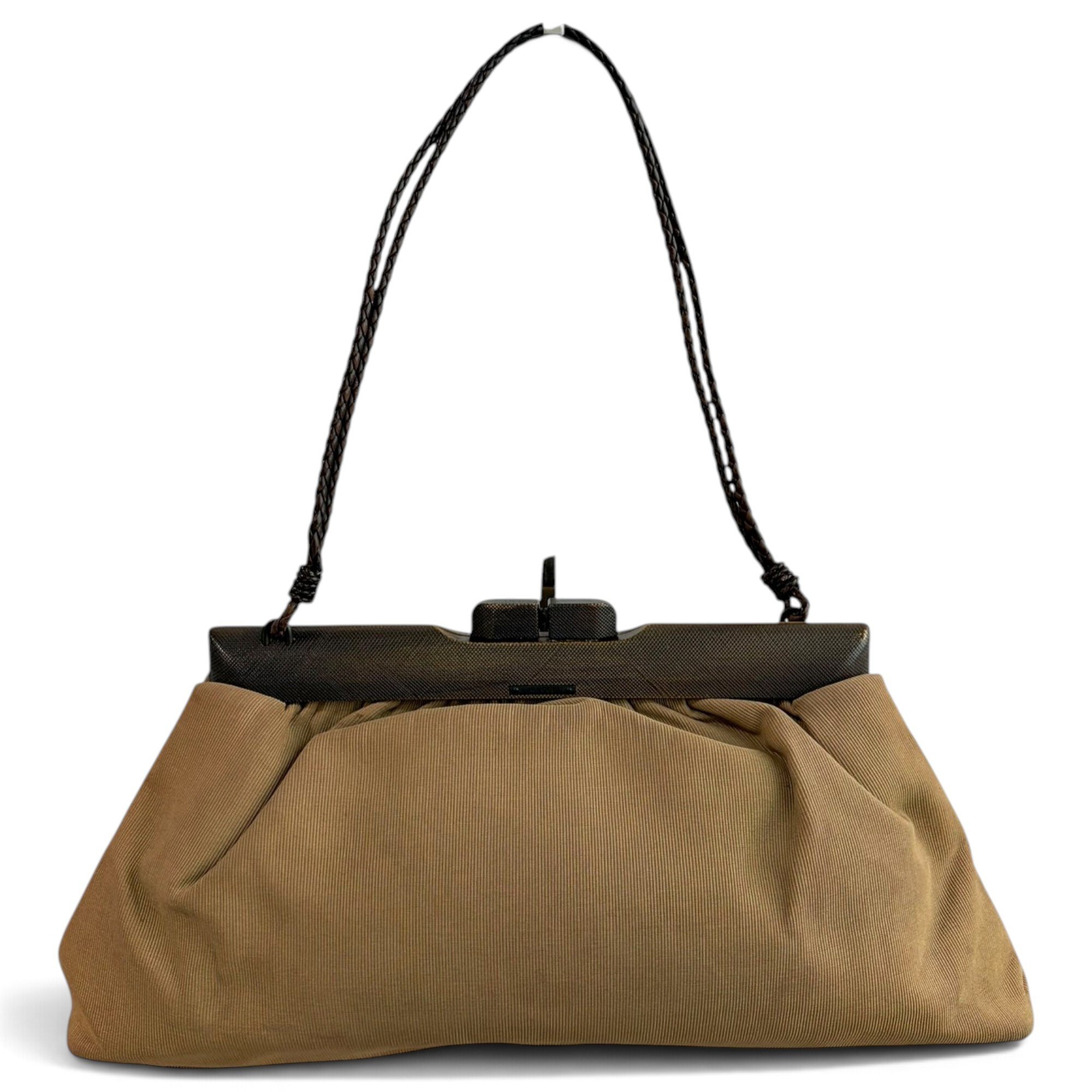 Convertible Bamboo Top Handle cloth handbag